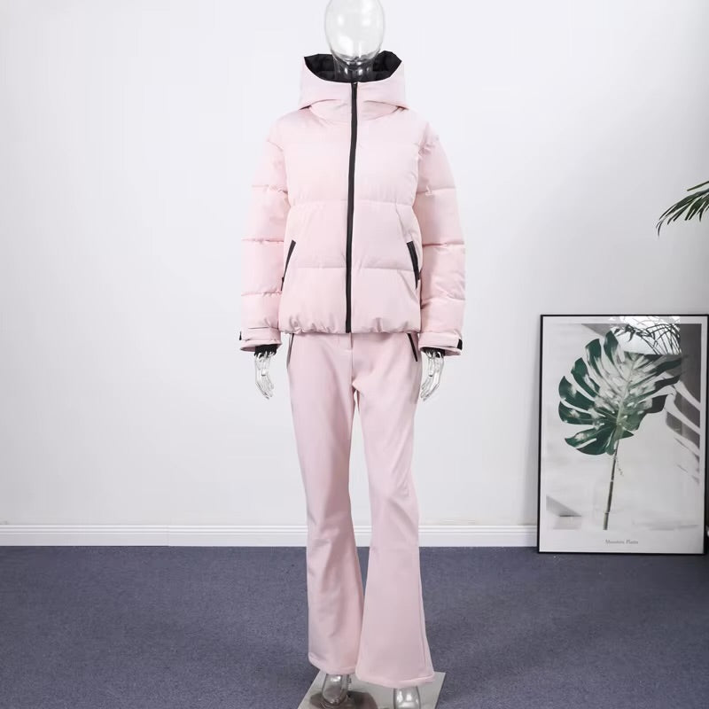 Ensemble d’hiver femme ultra chaud – Veste zippée + Pantalon confortable