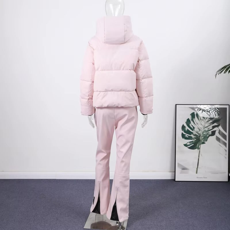 Ensemble d’hiver femme ultra chaud – Veste zippée + Pantalon confortable