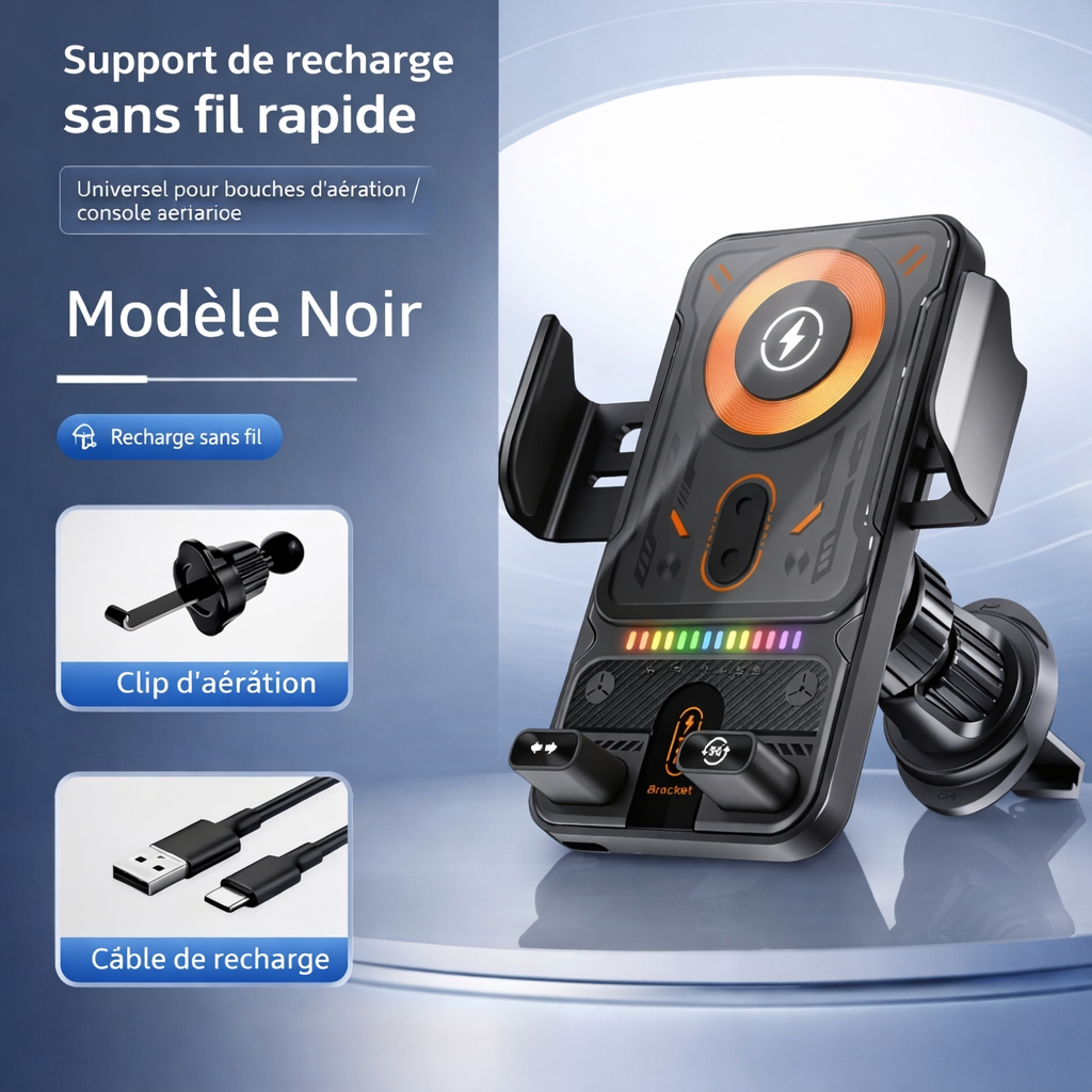 Support téléphone voiture automatique Charge intégrée (360°)
