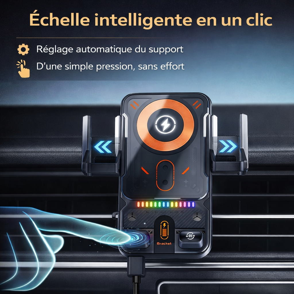 Support téléphone voiture automatique Charge intégrée (360°)