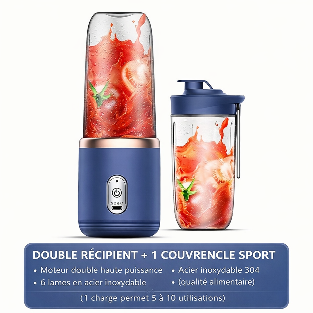 Mini blender portable USB – Mixeur smoothie compact & rechargeable