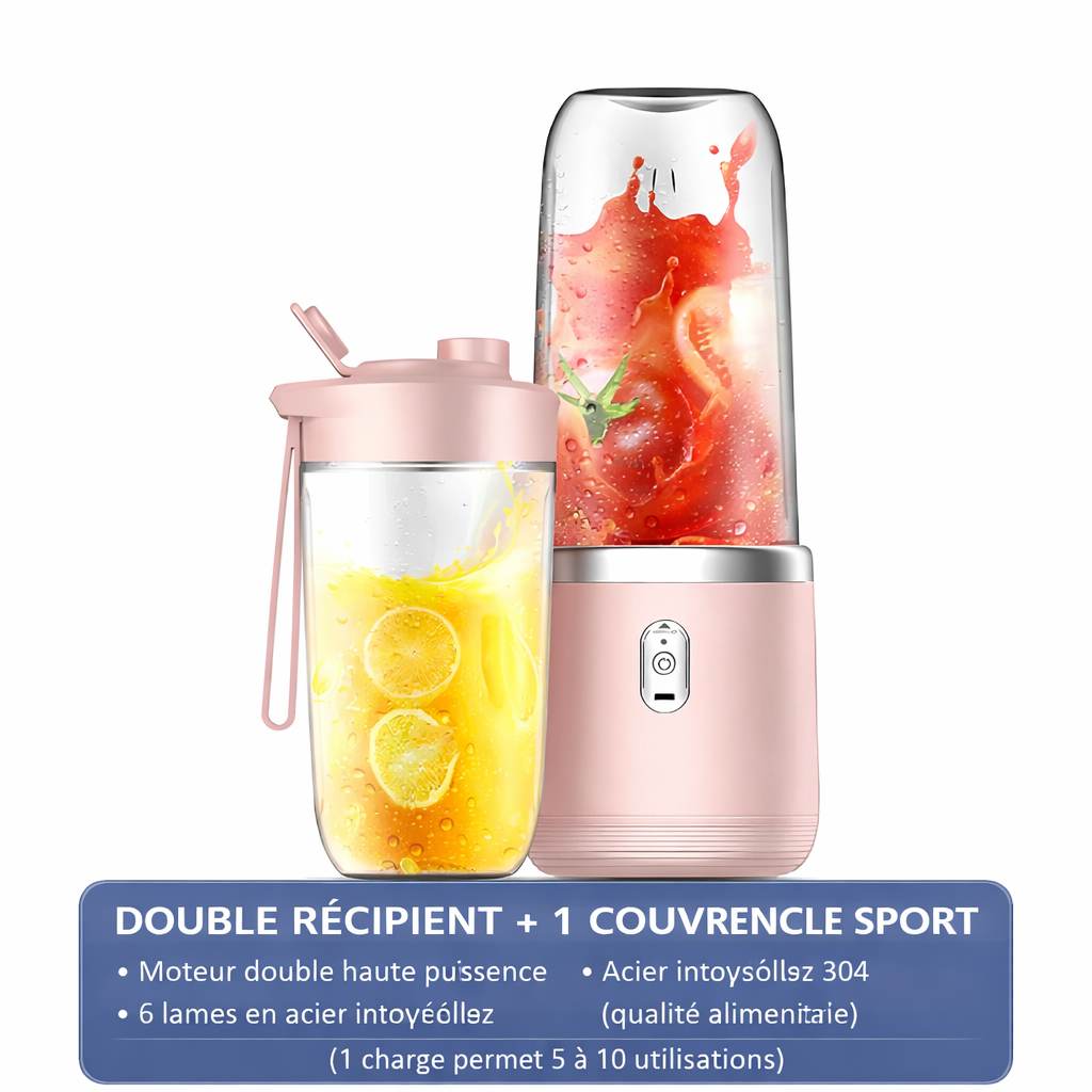 Mini blender portable USB – Mixeur smoothie compact & rechargeable