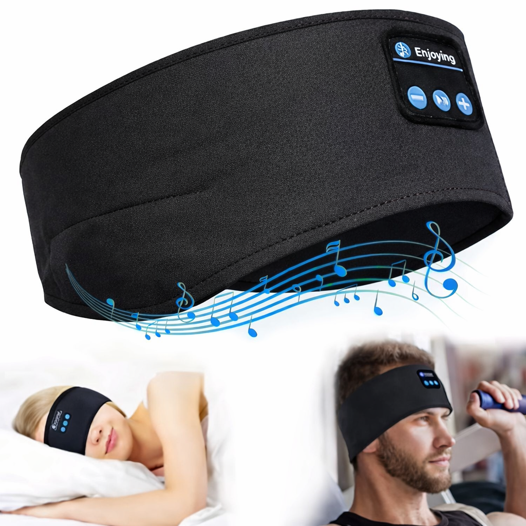 Bandeau Bluetooth pour Dormir – Écouteurs Intégrés Confort Nuit & Voyage