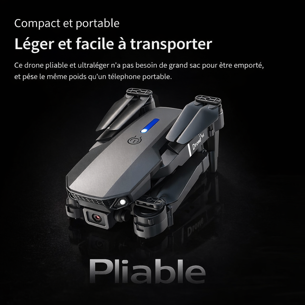 Drone E88 4K – Double caméra & FPV Wi-Fi | Idéal débutant