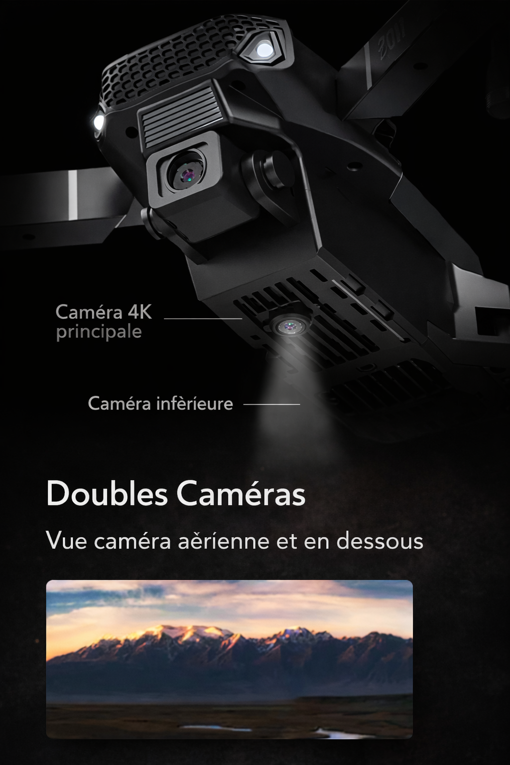 Drone E88 4K – Double caméra & FPV Wi-Fi | Idéal débutant