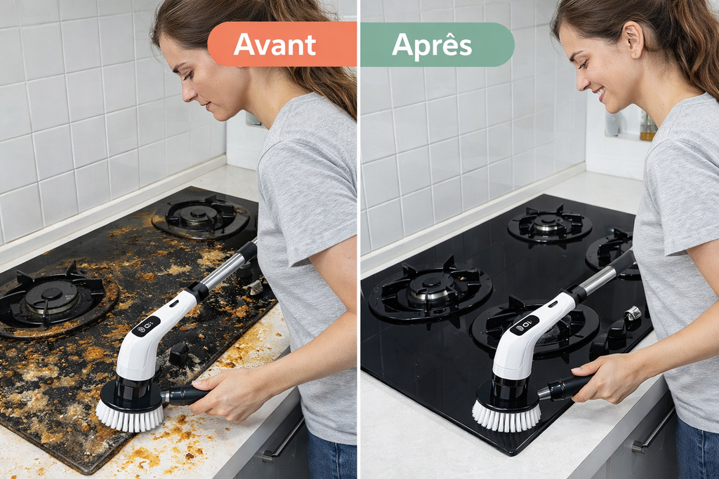 Brosse électrique sans fil 7-en-1 – Nettoyage cuisine & salle de bain
