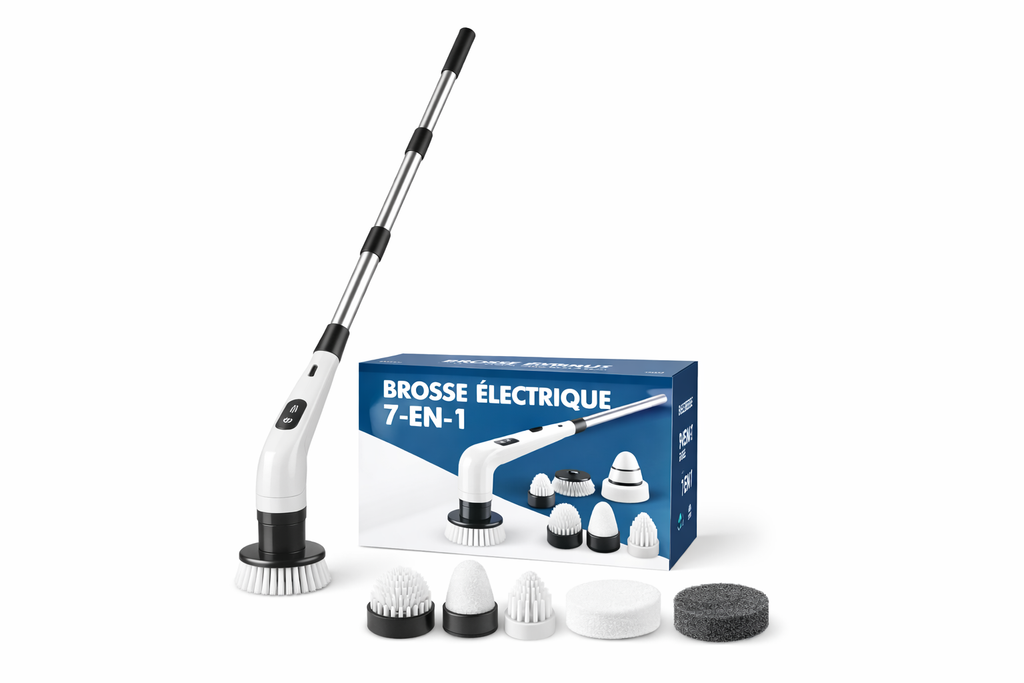 Brosse électrique sans fil 7-en-1 – Nettoyage cuisine & salle de bain