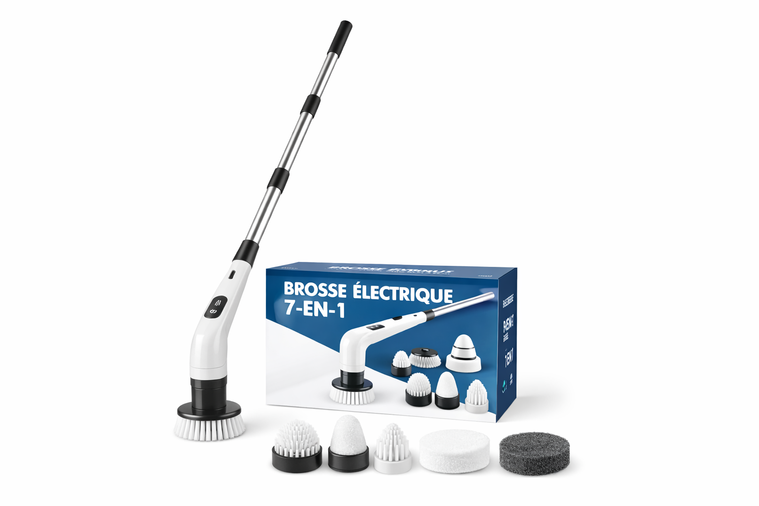 Brosse électrique sans fil 7-en-1 – Nettoyage cuisine & salle de bain