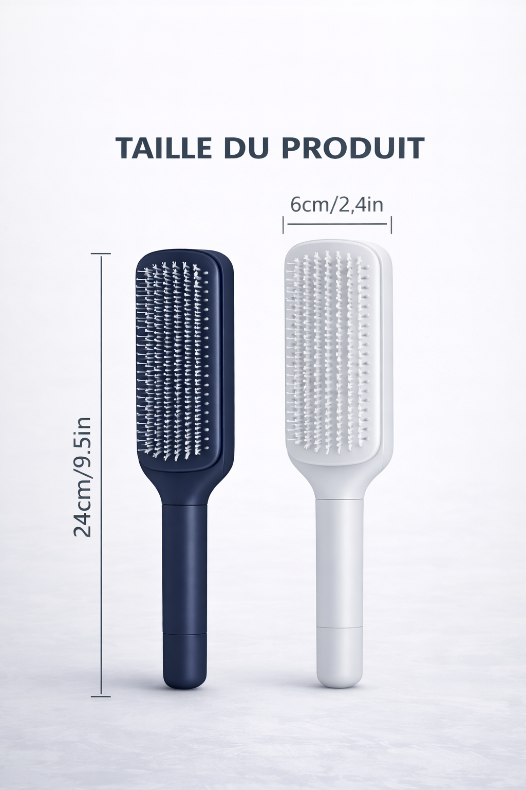 Brosse à Cheveux Auto-Nettoyante Rotative avec Massage