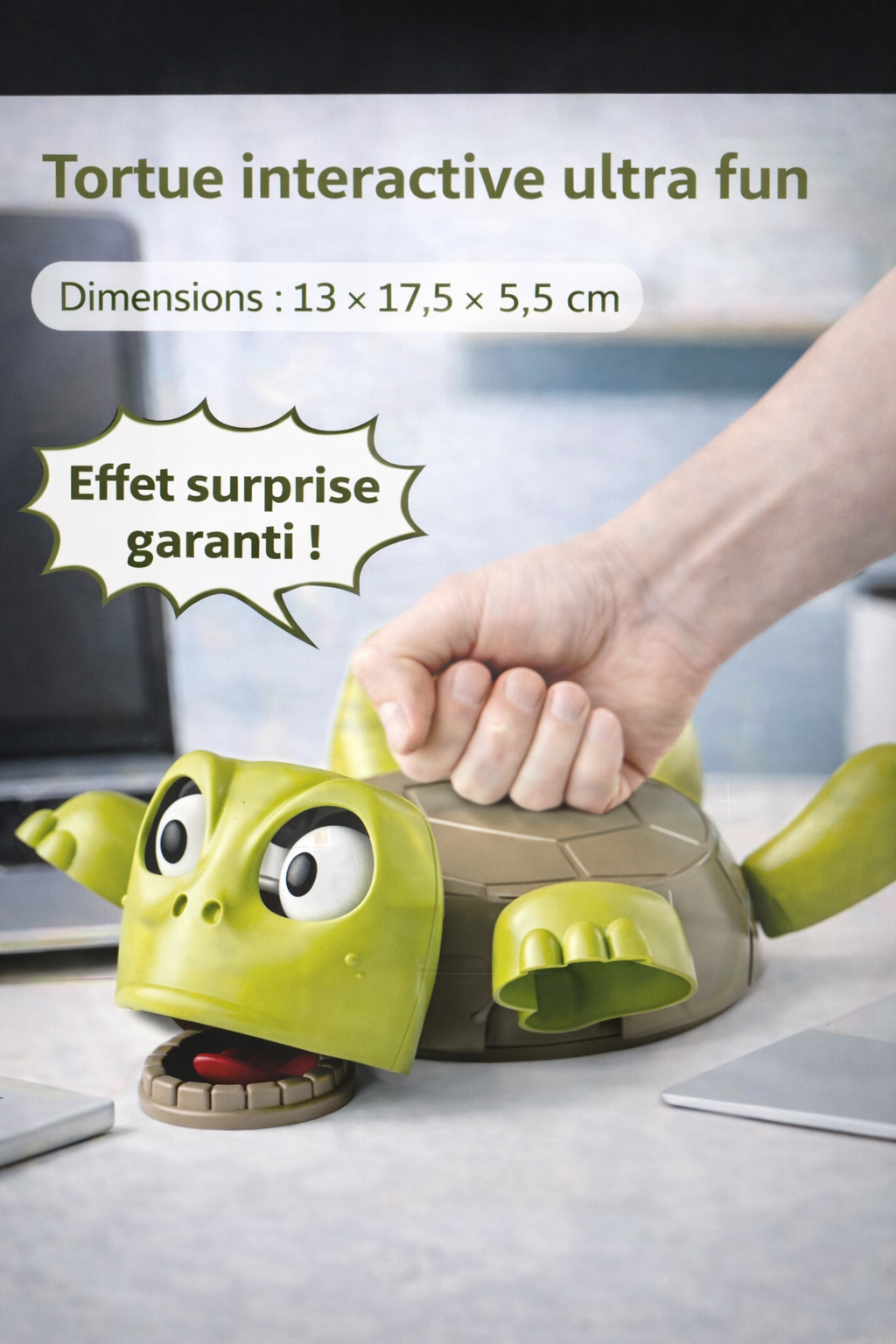 Sous-verre Tortue 3D Surprise – Support de Tasse Original & Décoratif